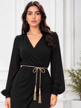 Gold Tassel Rope Belt - Women Jewelry